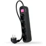 Nanocable Regleta de 4 Tomas con Interruptor y Cable de 1,4 m Negra